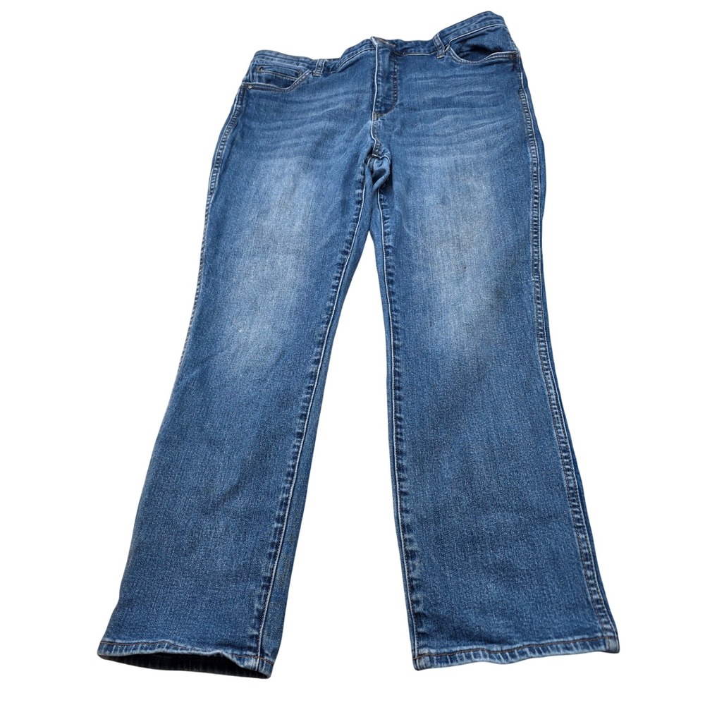 Y2K Kut from the Kloth Straight Leg Jeans Womens 16 Blue M Wash High Rise Retro
